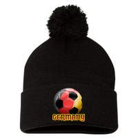 Germany Soccer Logo Pom Pom 12in Knit Beanie