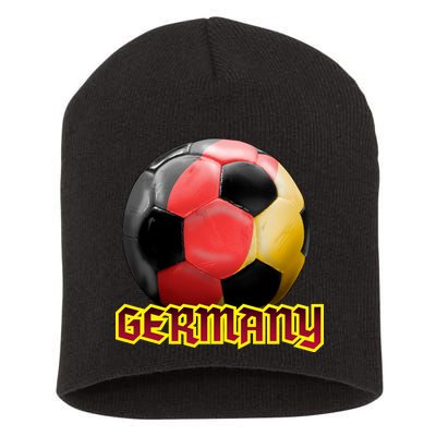 Germany Soccer Logo Short Acrylic Beanie