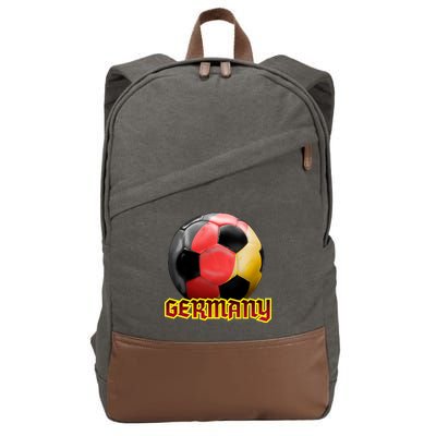 Germany Soccer Logo Cotton Canvas Backpack