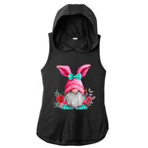 Gnome Easter Spring Gnomes Egg Hunting Ladies PosiCharge Tri-Blend Wicking Draft Hoodie Tank