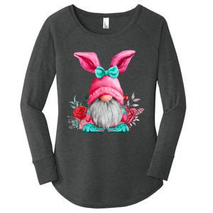 Gnome Easter Spring Gnomes Egg Hunting Women's Perfect Tri Tunic Long Sleeve Shirt