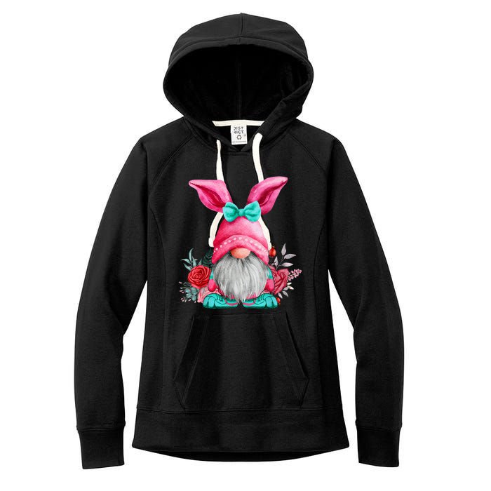 Gnome Easter Spring Gnomes Egg Hunting Women's Fleece Hoodie