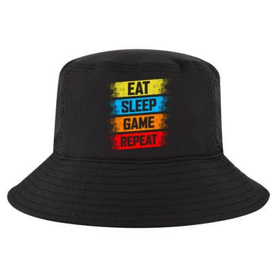 Gaming Eat Sleep Game Repeat Teen Adults Gift Cool Comfort Performance Bucket Hat