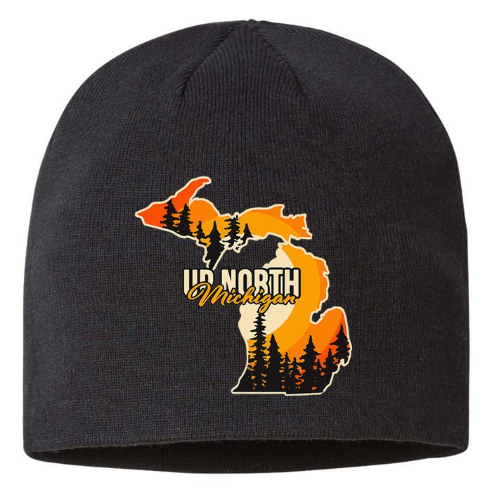 Go Explore State Of Michigan Apparel Up North Hiking Sustainable Beanie