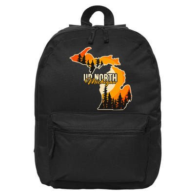 Go Explore State Of Michigan Apparel Up North Hiking 16 in Basic Backpack