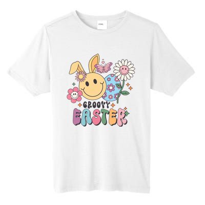 Groovy Easter Smile Flower Bunny Smiling Face Easter Day Gift Idea Tall Fusion ChromaSoft Performance T-Shirt