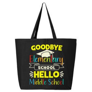 Goodbye Elementary School Graduation To Middle School 25L Jumbo Tote