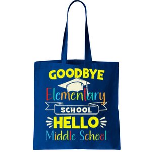 Goodbye Elementary School Graduation To Middle School Tote Bag