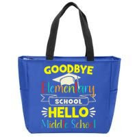 Goodbye Elementary School Graduation To Middle School Zip Tote Bag