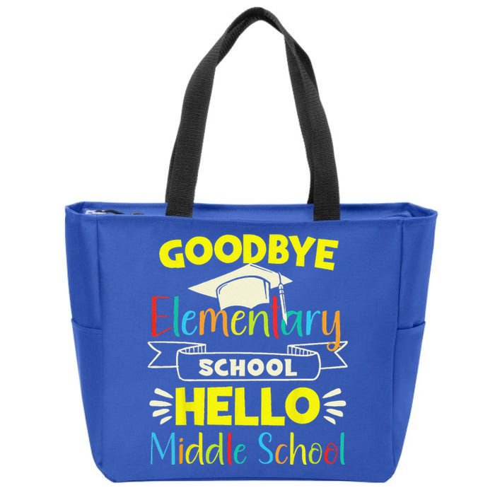 Goodbye Elementary School Graduation To Middle School Zip Tote Bag