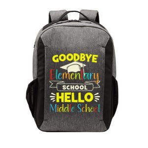 Goodbye Elementary School Graduation To Middle School Vector Backpack