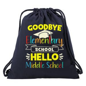 Goodbye Elementary School Graduation To Middle School Drawstring Bag