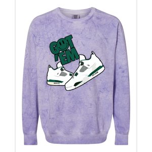 Got Em Smile Matching Oxidized Green 4s Colorblast Crewneck Sweatshirt