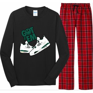 Got Em Smile Matching Oxidized Green 4s Long Sleeve Pajama Set