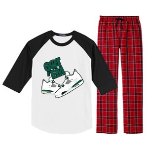 Got Em Smile Matching Oxidized Green 4s Raglan Sleeve Pajama Set