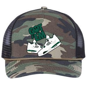 Got Em Smile Matching Oxidized Green 4s Retro Rope Trucker Hat Cap