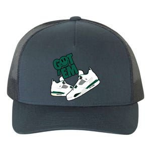 Got Em Smile Matching Oxidized Green 4s Yupoong Adult 5-Panel Trucker Hat