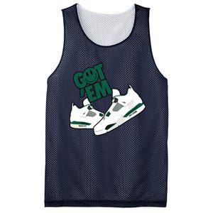 Got Em Smile Matching Oxidized Green 4s Mesh Reversible Basketball Jersey Tank