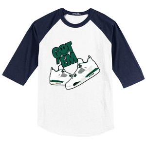 Got Em Smile Matching Oxidized Green 4s Baseball Sleeve Shirt