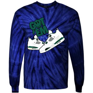 Got Em Smile Matching Oxidized Green 4s Tie-Dye Long Sleeve Shirt