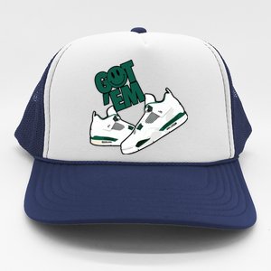 Got Em Smile Matching Oxidized Green 4s Trucker Hat