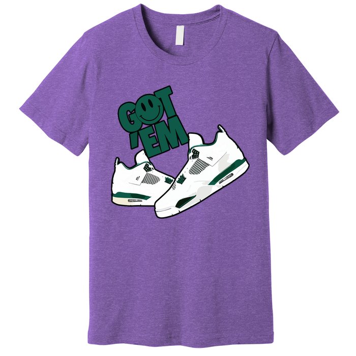 Got Em Smile Matching Oxidized Green 4s Premium T-Shirt