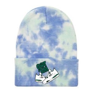 Got Em Smile Matching Oxidized Green 4s Tie Dye 12in Knit Beanie