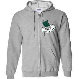 Got Em Smile Matching Oxidized Green 4s Full Zip Hoodie