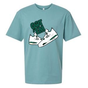 Got Em Smile Matching Oxidized Green 4s Sueded Cloud Jersey T-Shirt