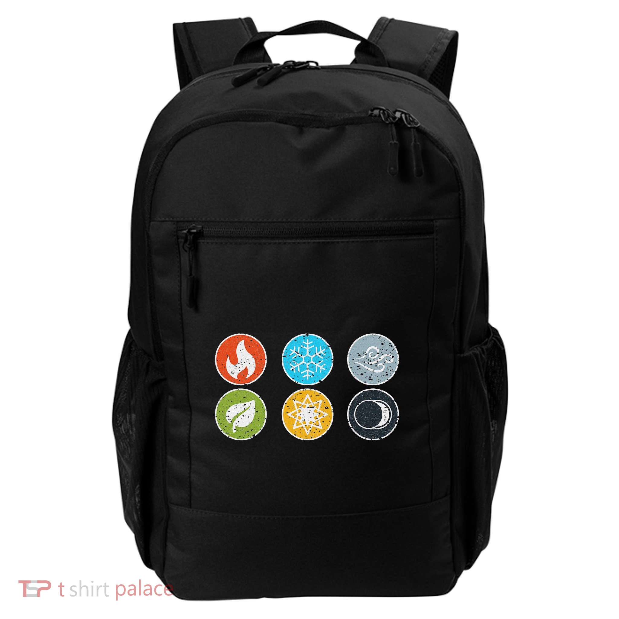 Gloomhaven Elements Symbol Fire Ice Air Earth Light Dark Daily Commute Backpack