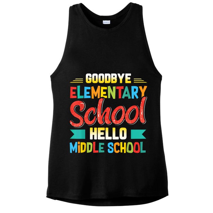 Goodbye Elementary School Hello Middle School Last Day Ladies PosiCharge Tri-Blend Wicking Tank