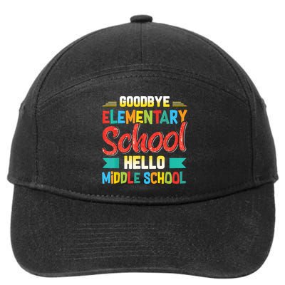 Goodbye Elementary School Hello Middle School Last Day 7-Panel Snapback Hat