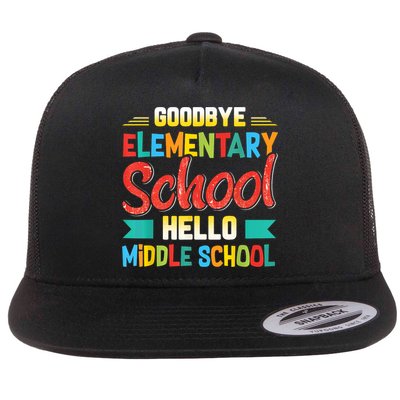 Goodbye Elementary School Hello Middle School Last Day Flatbill Hat