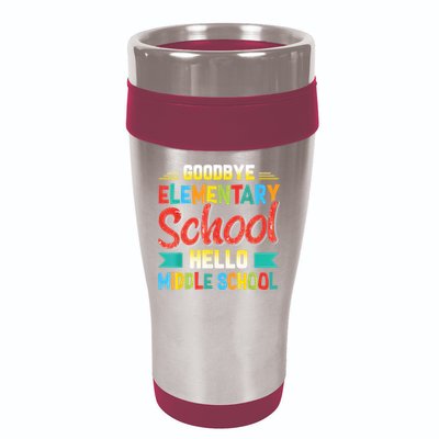 Goodbye Elementary School Hello Middle School Last Day 16oz Travel Tumbler