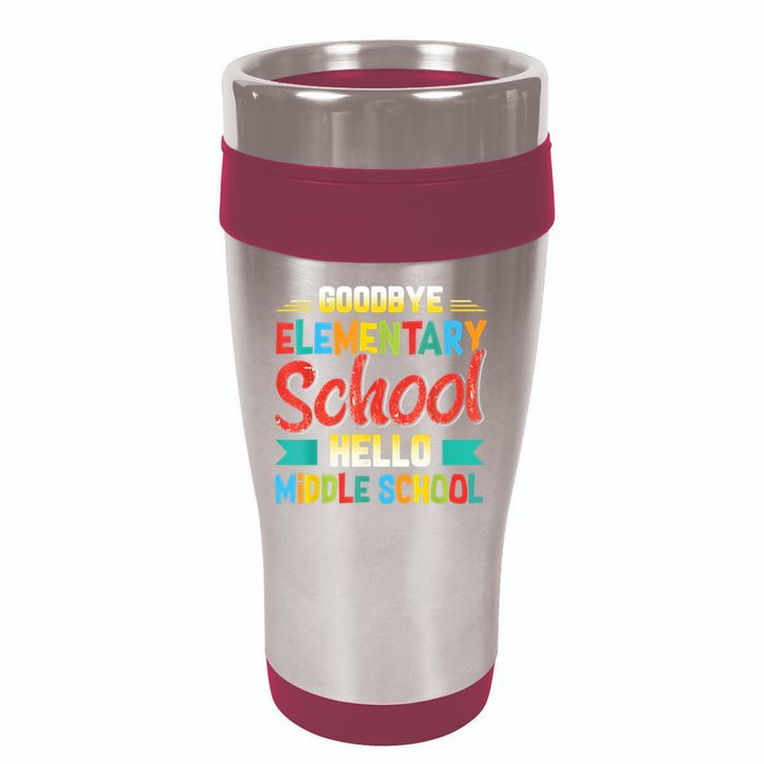 Goodbye Elementary School Hello Middle School Last Day 16oz Travel Tumbler