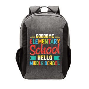 Goodbye Elementary School Hello Middle School Last Day Vector Backpack