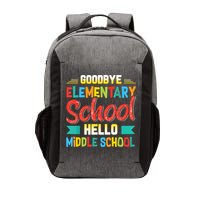 Goodbye Elementary School Hello Middle School Last Day Vector Backpack