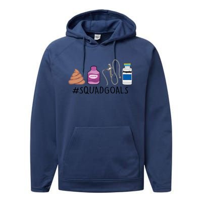 Gi Endo Squad Goals Funny Gi Nurse Colonoscopy Endoscopy Rn Gift Performance Fleece Hoodie