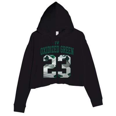 Got Em Streetwear Matching Oxidized Green 4s Crop Fleece Hoodie