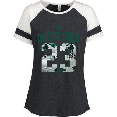 Got Em Streetwear Matching Oxidized Green 4s Enza Ladies Jersey Colorblock Tee