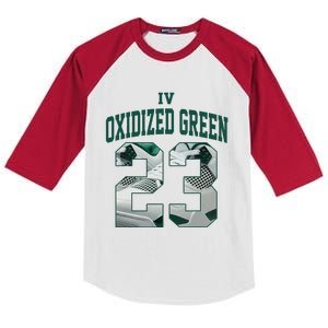 Got Em Streetwear Matching Oxidized Green 4s Kids Colorblock Raglan Jersey