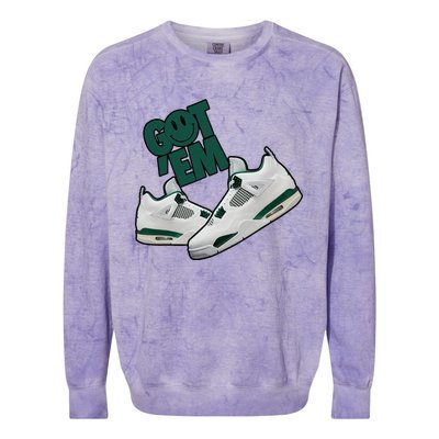 Got Em Smile Matching Oxidized Green 4s Gift Colorblast Crewneck Sweatshirt