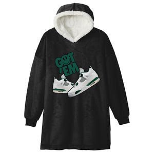 Got Em Smile Matching Oxidized Green 4s Gift Hooded Wearable Blanket