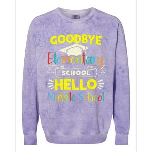 Goodbye elementary school Graduation To Middle school Colorblast Crewneck Sweatshirt