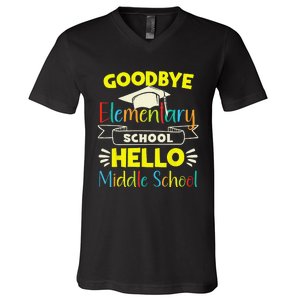 Goodbye elementary school Graduation To Middle school V-Neck T-Shirt