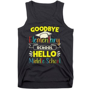 Goodbye elementary school Graduation To Middle school Tank Top