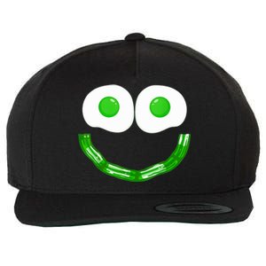 Green Eggs Smile Brunch Breakfast Wool Snapback Cap