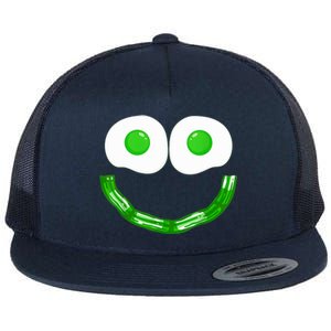 Green Eggs Smile Brunch Breakfast Flat Bill Trucker Hat