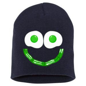 Green Eggs Smile Brunch Breakfast Short Acrylic Beanie