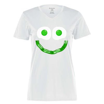 Green Eggs Smile Brunch Breakfast Women's Momentum V-Neck T-Shirt